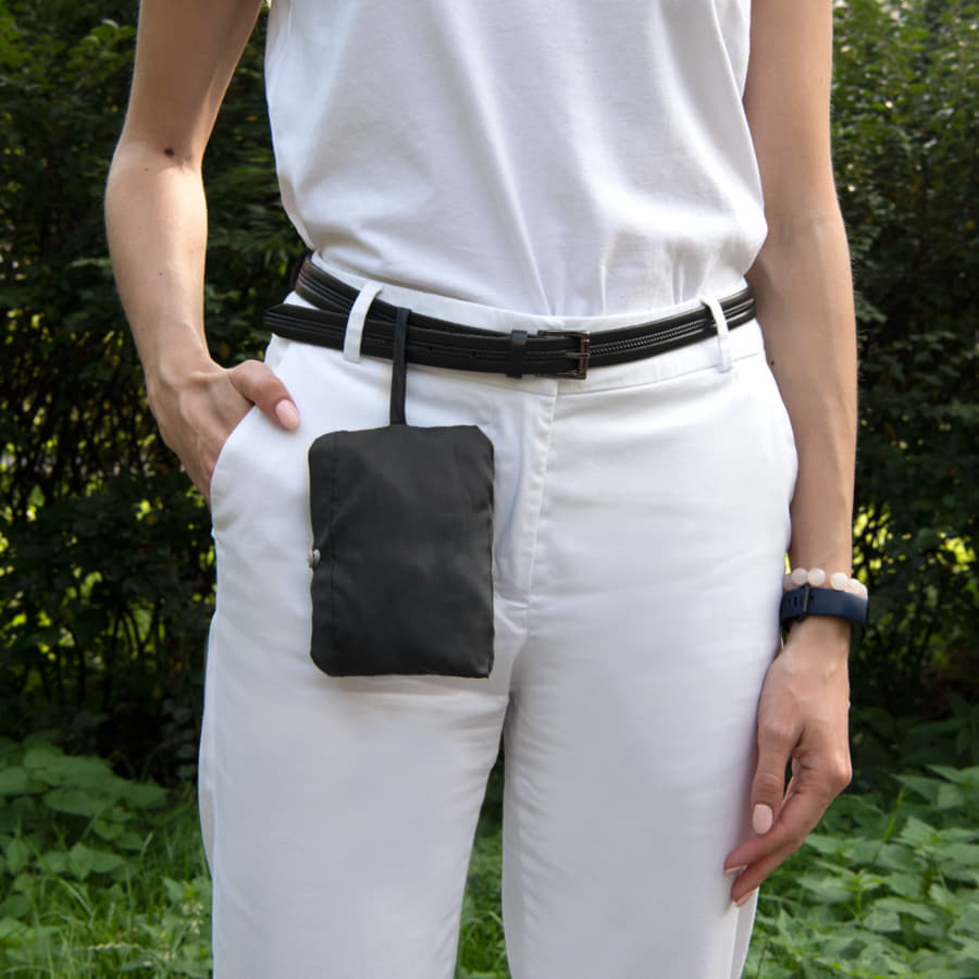 Панама BUCKET POCKET, черный, серый-4