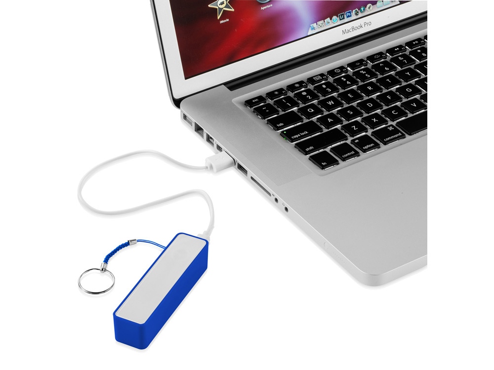 Портативное зарядное устройство Jive, ярко-синий/белый-1