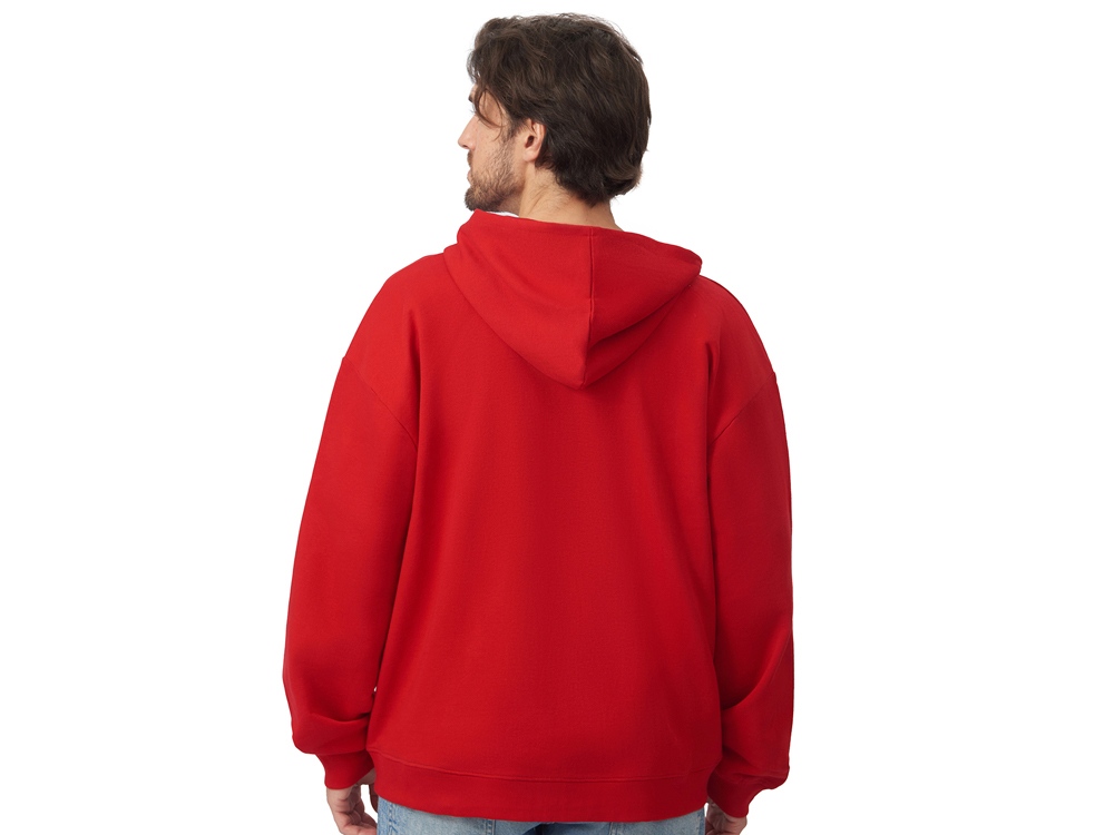 Толстовка оверсайз с капюшоном на молнии Monaco, красный-4