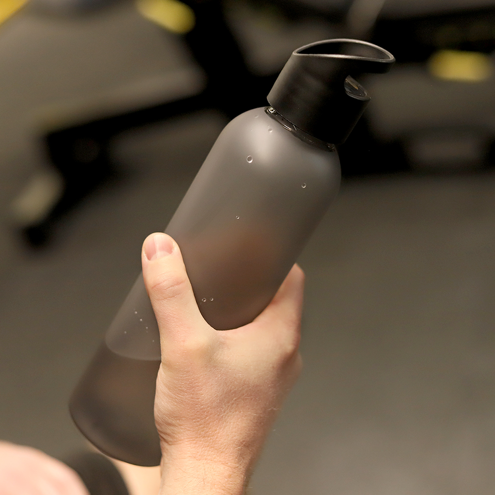 Бутылка пластиковая для воды Sportes (матовая), Черный-7