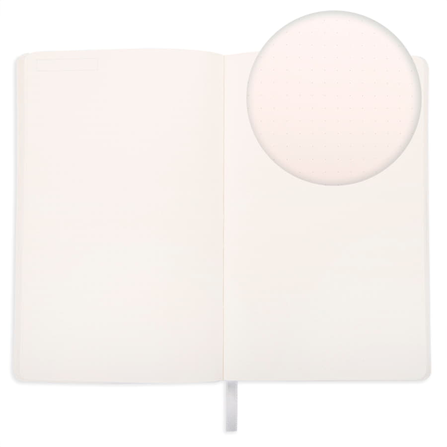 Бизнес-блокнот FUNKY SNOW, формат А5, блок в точку, белый, голубой-7