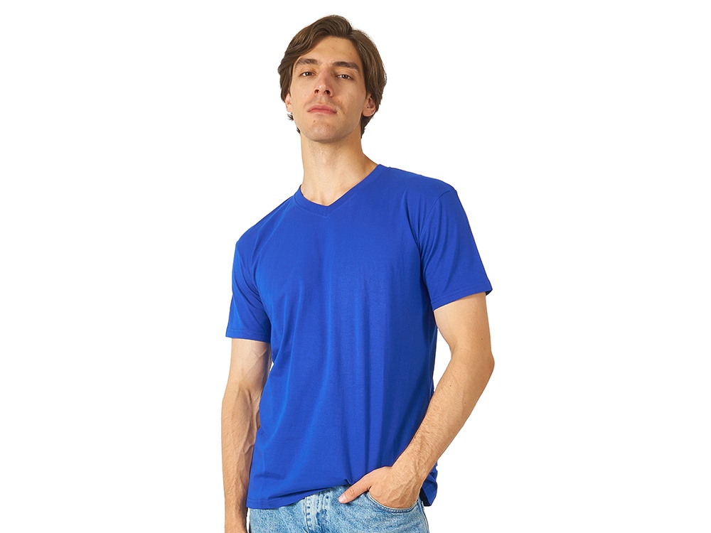 Футболка Heavy Super Club мужская с V-образным вырезом, кл. синий-2