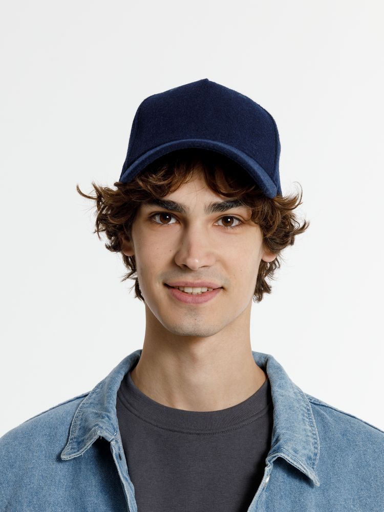 Бейсболка Woolridge, темно-синяя-3