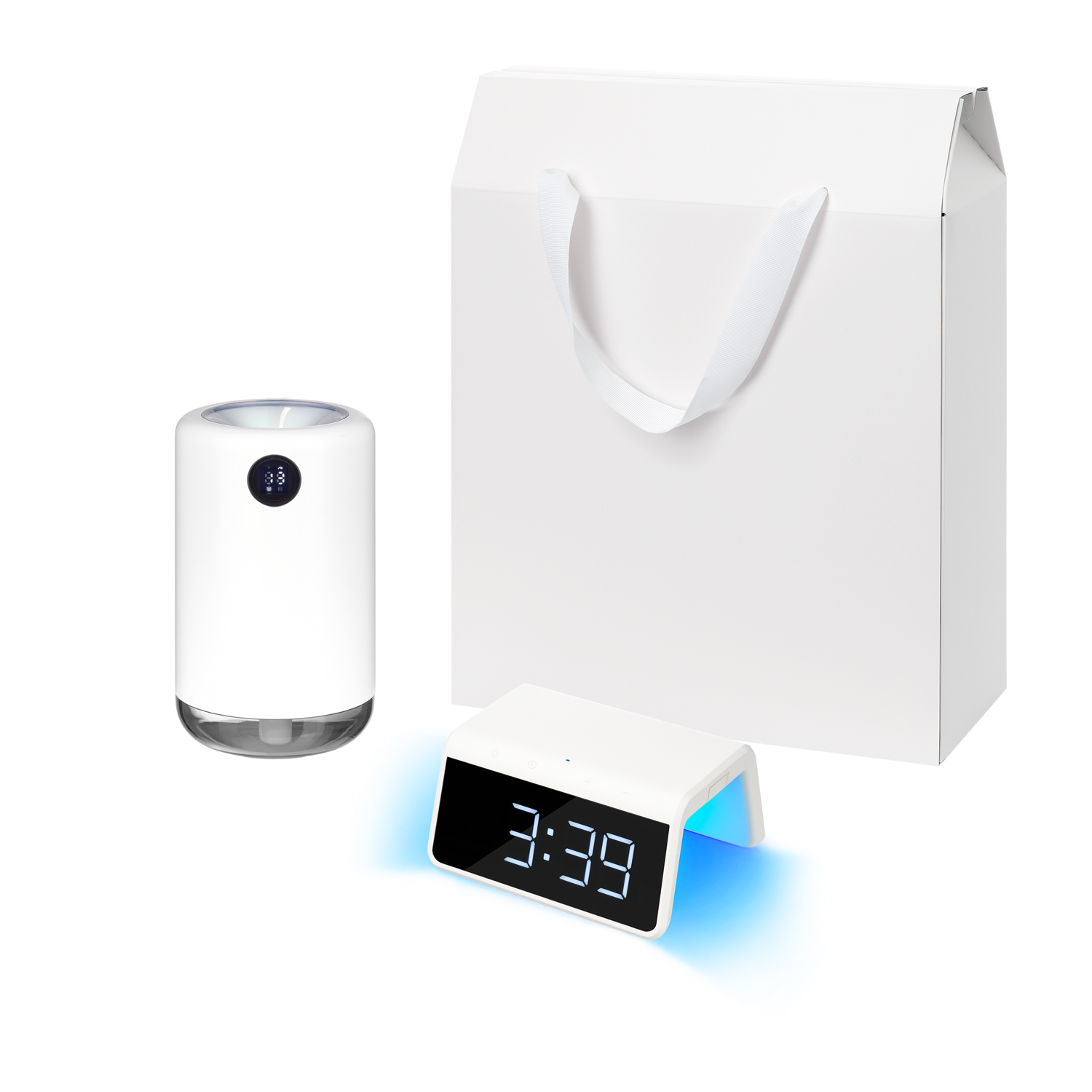 Подарочный набор Блисс (Bliss), Флейм (Flame), белый (увлажнитель воздуха, зарядное устройство)-0