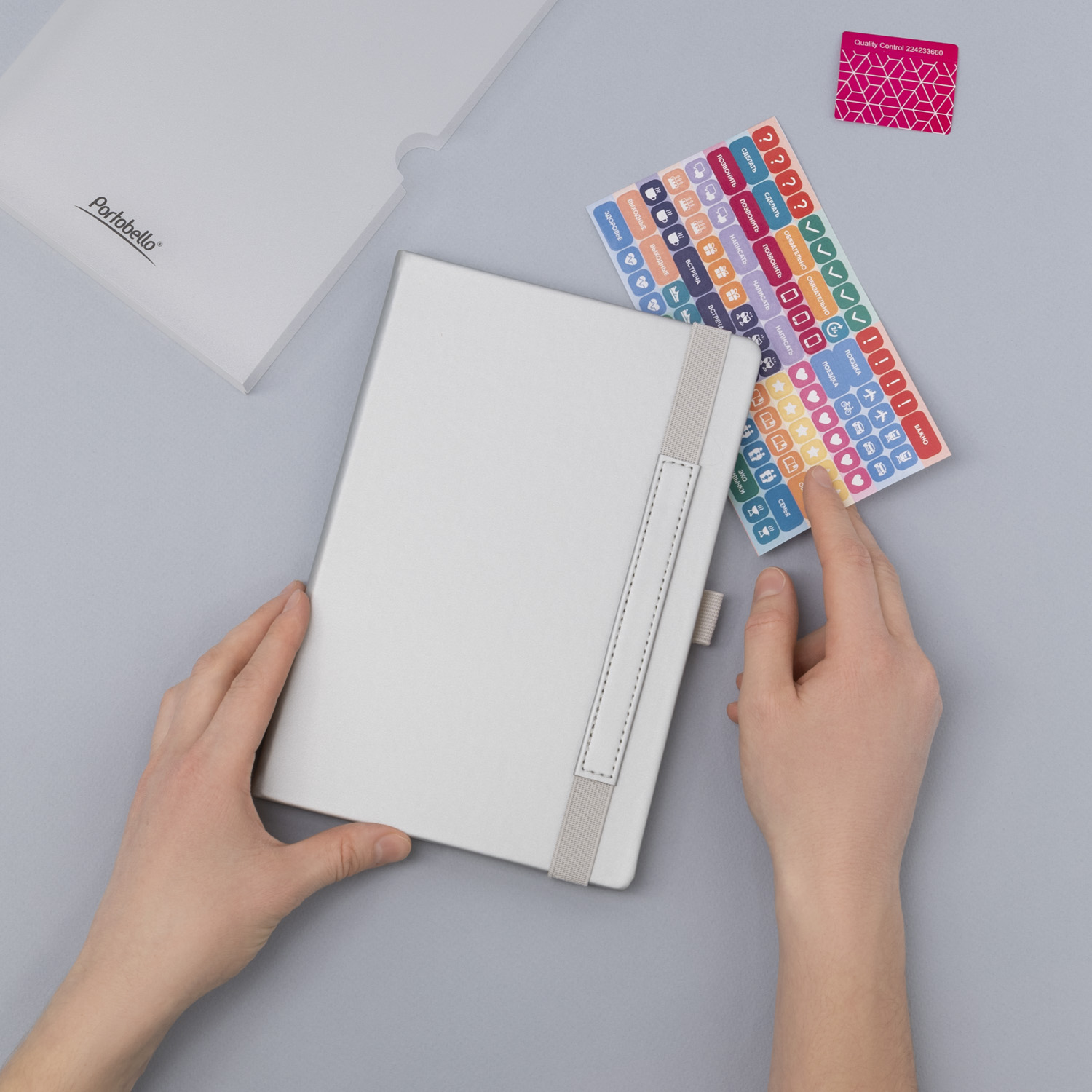 Ежедневник Альфа (Alpha) недатированный, серебро/серый-13