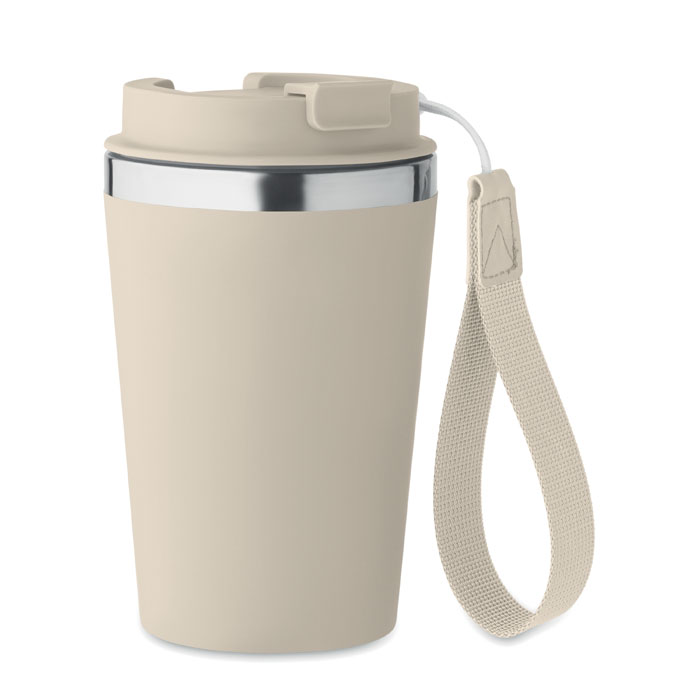 Double wall tumbler 350 ml, бежевый-0