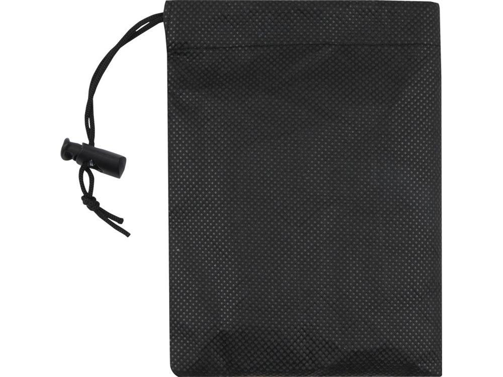 Lucas спортивное полотенце из переработанного полиэстера 30х80 см - сплошной черный-4