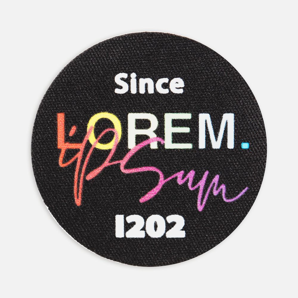 Наклейка тканевая Lunga Round, M, черная-1