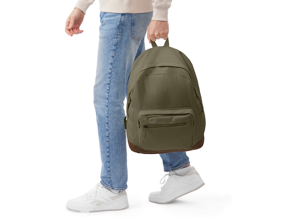 Рюкзак Shammy с эко-замшей для ноутбука 15, бежевый-11