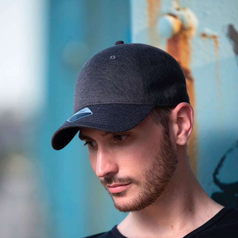 Бейсболка UNI-CAP PIQUET, без панелей и швов, без застежки, темно-синий-1