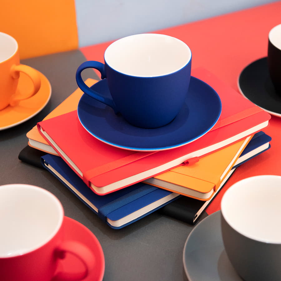 Чайная пара TENDER с прорезиненным покрытием, красный-3