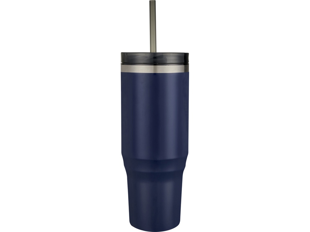 Melbourne кружка 1200 мл, сертифицированная согласно RCS, с соломинкой - Темно - синий-1