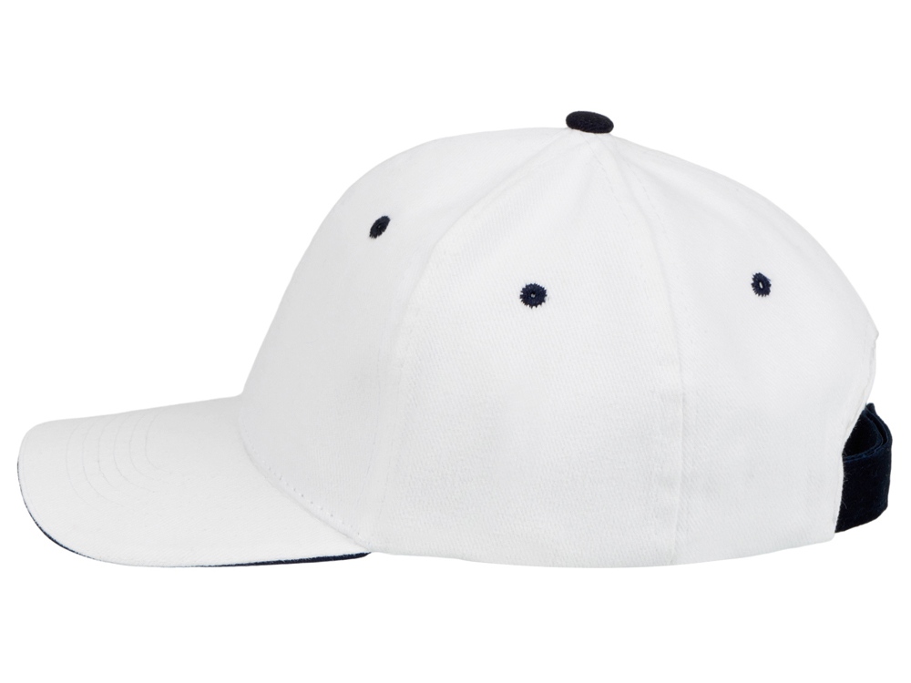 Бейсболка New Castle 6-ти панельная, белый/темно-синий-5