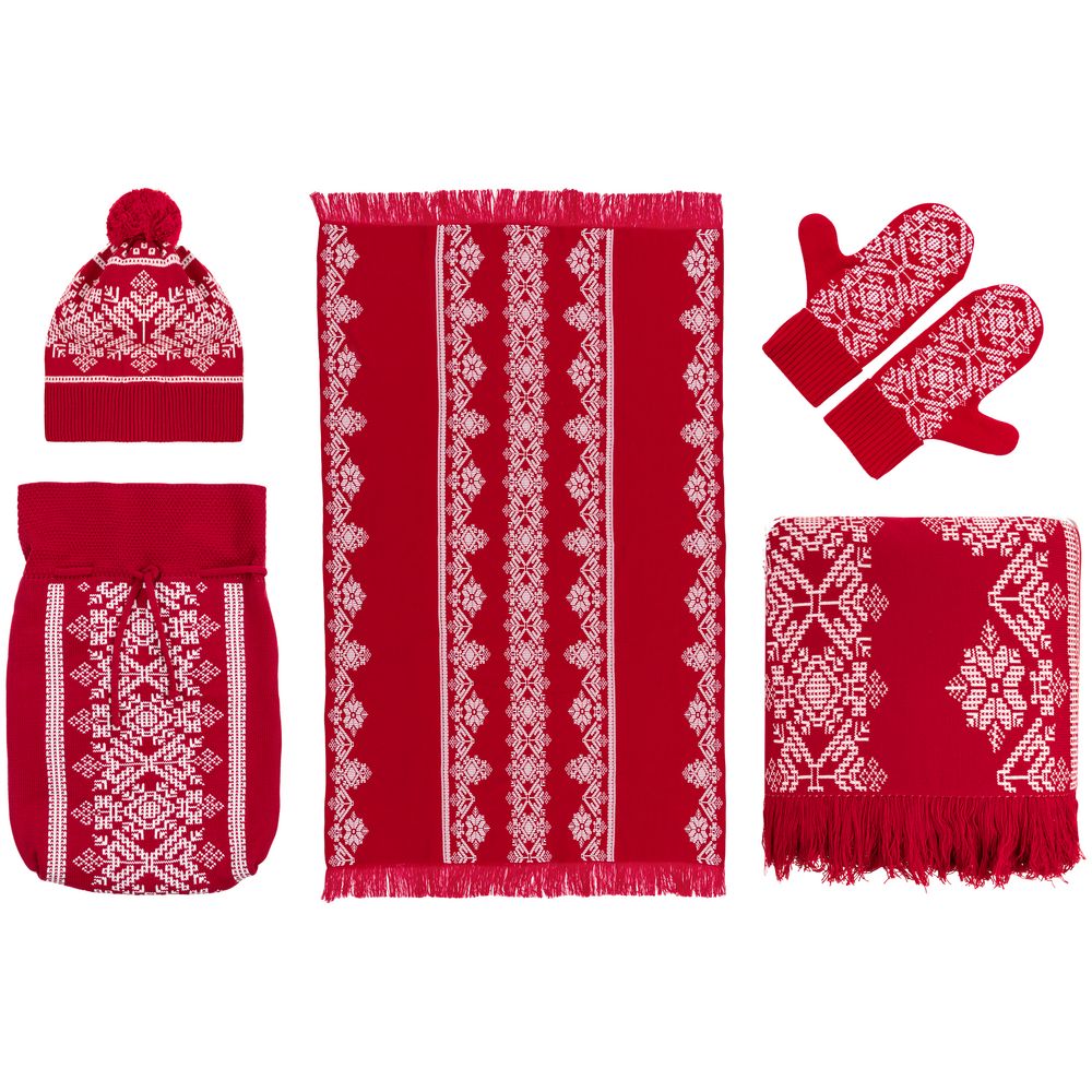 Плед Onego, красный-3