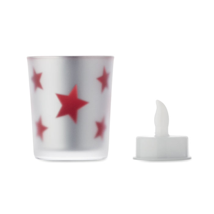 Свеча новогодняя, красный-2