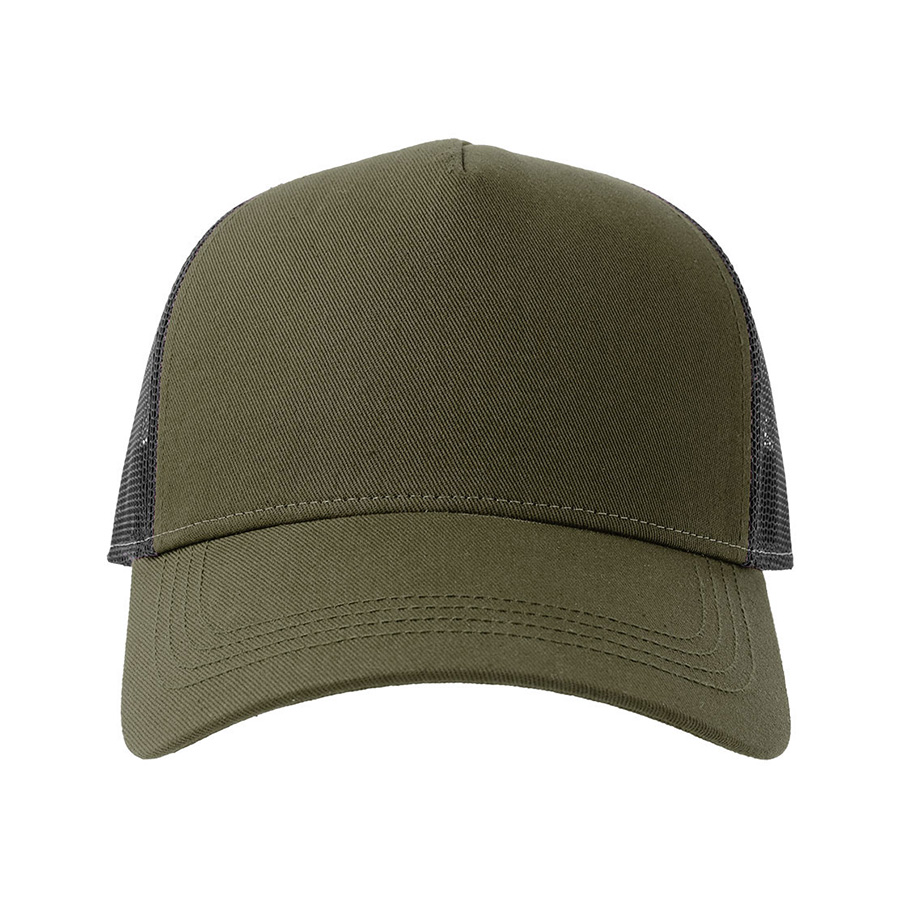Бейсболка RAPPER COTTON-S, 5 клиньев, пластиковая застёжка, оливковый, черный-2
