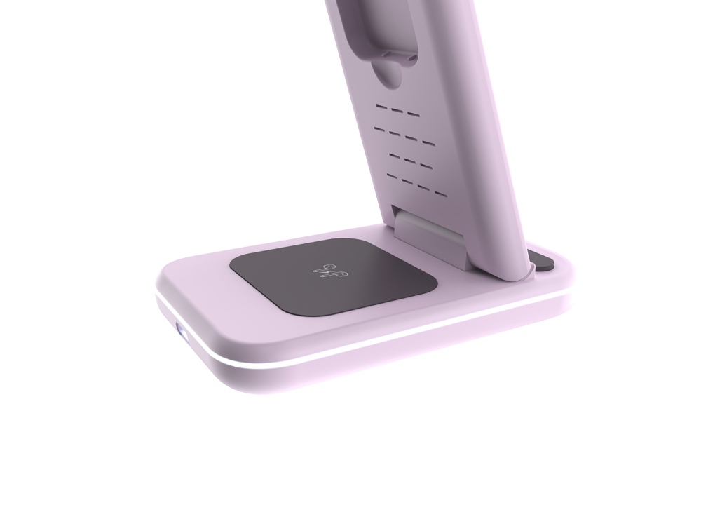 Беспроводное зарядное устройство 3-в-1 CANYON WS-304 (CNS-WCS304B), 15W, розовый-6