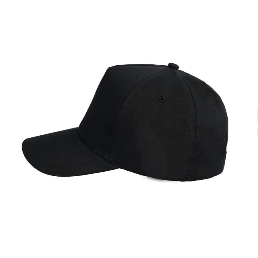 Бейсболка HIT, 5 клиньев, застежка на липучке, черный-3