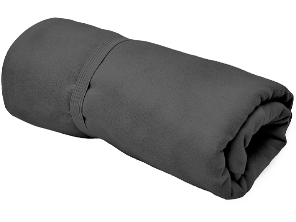 Спортивное полотенце CORK из микрофибры, темный свинец-1