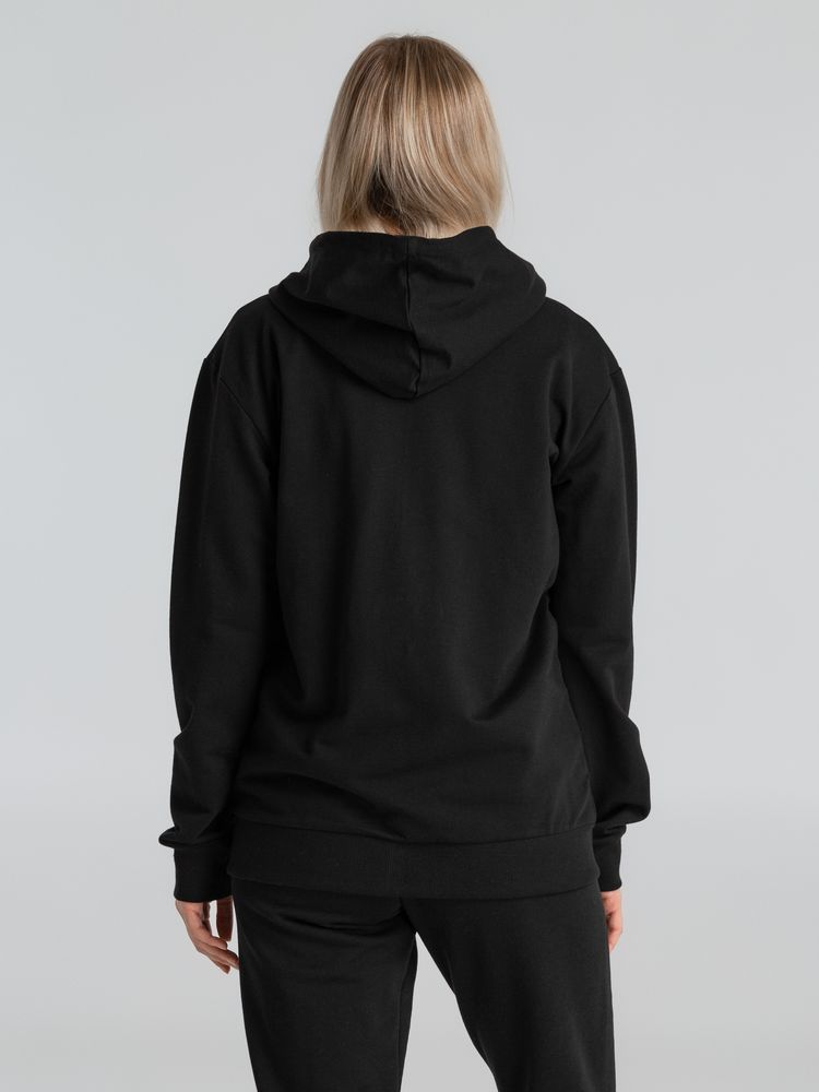 Толстовка на молнии с капюшоном Unit Siverga, черная-8