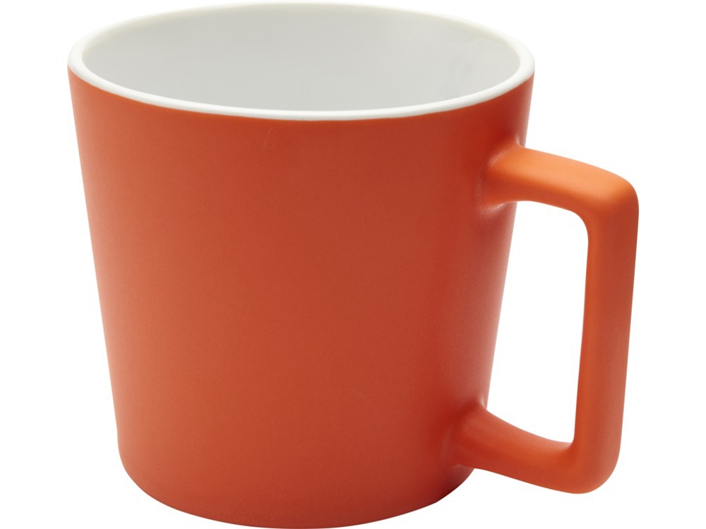 Cali Керамическая кружка объемом 370 мл с матовой отделкой - Оранжевый-3