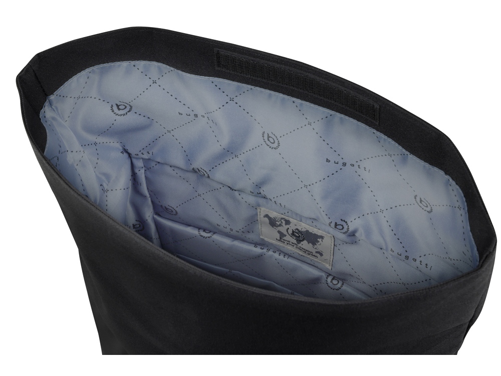 Рюкзак BUGATTI БЛАНК ОБЛЕГЧЕННАЯ | BLANC DELIGHT, чёрный, нейлон RPET600D/тарпаулин/полиэстер, 41х13х46 см, 15 л-4