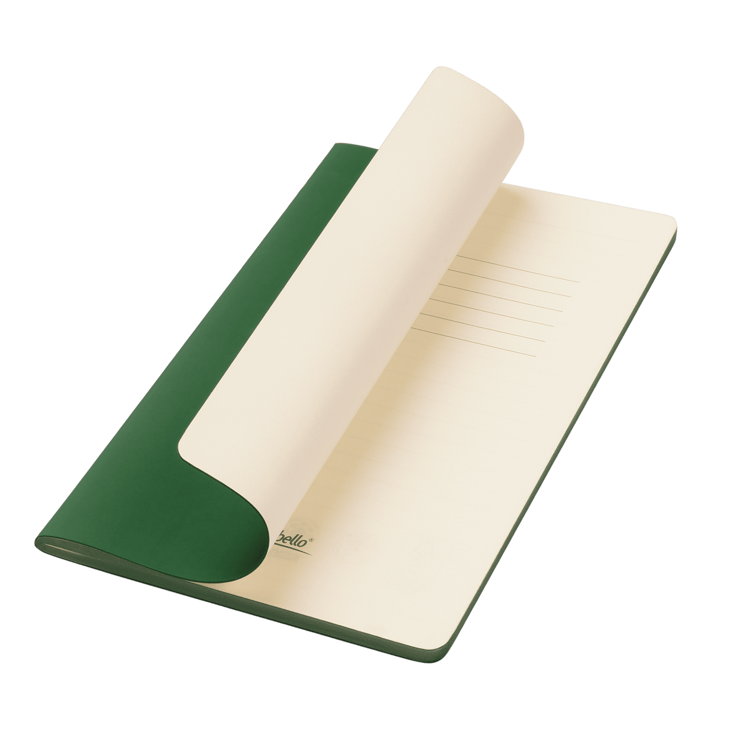 Блокнот Alpha slim, зеленый-0