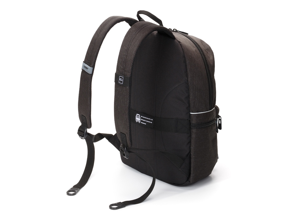 Рюкзак TORBER ГРАФФИТИ, серый с карманом синего цвета, полиэстер, 44 x 31 x 18 см-2