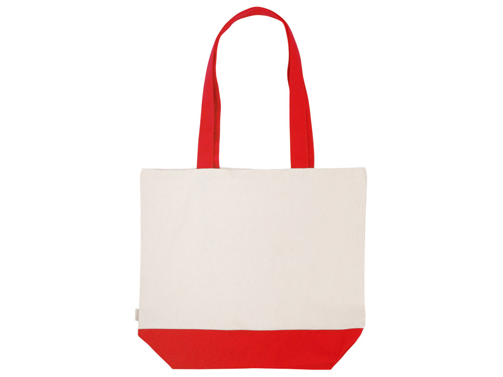 Сумка для шоппинга Cotton из переработанного хлопка 280 г, красный-3