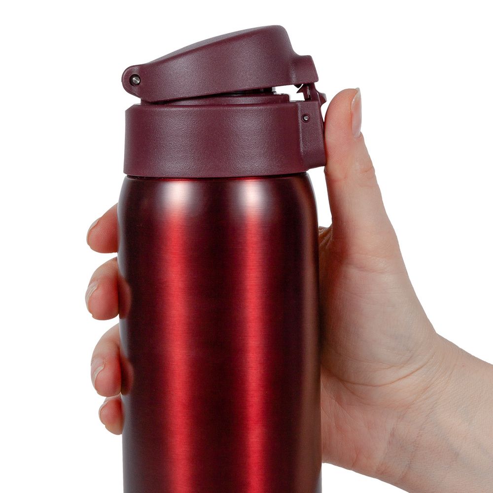 Термокружка Relaxika, бордовая-3