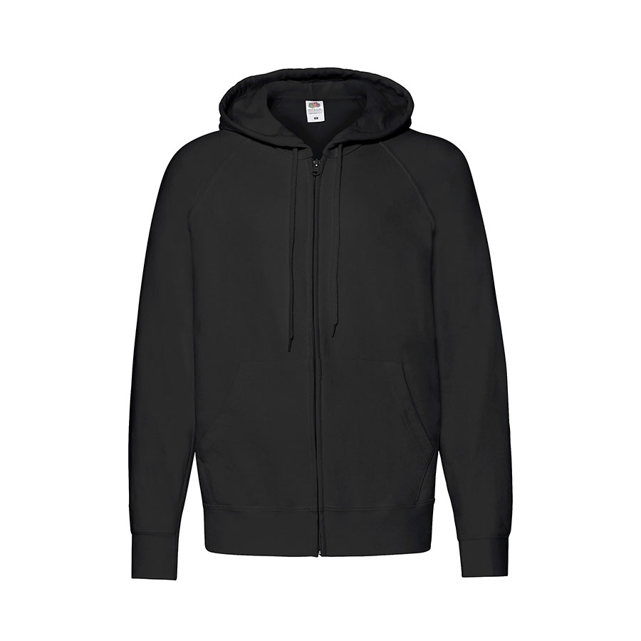 Толстовка без начеса LIGHTWEIGHT HOODED SWEAT JACKET 240, черный-0