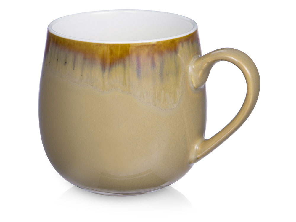Кружка с вулканическим эффектом по краю Etna, 440 мл, бежевый-0