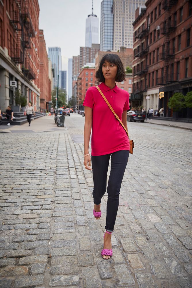 Рубашка поло женская Inspire, оранжевая-2