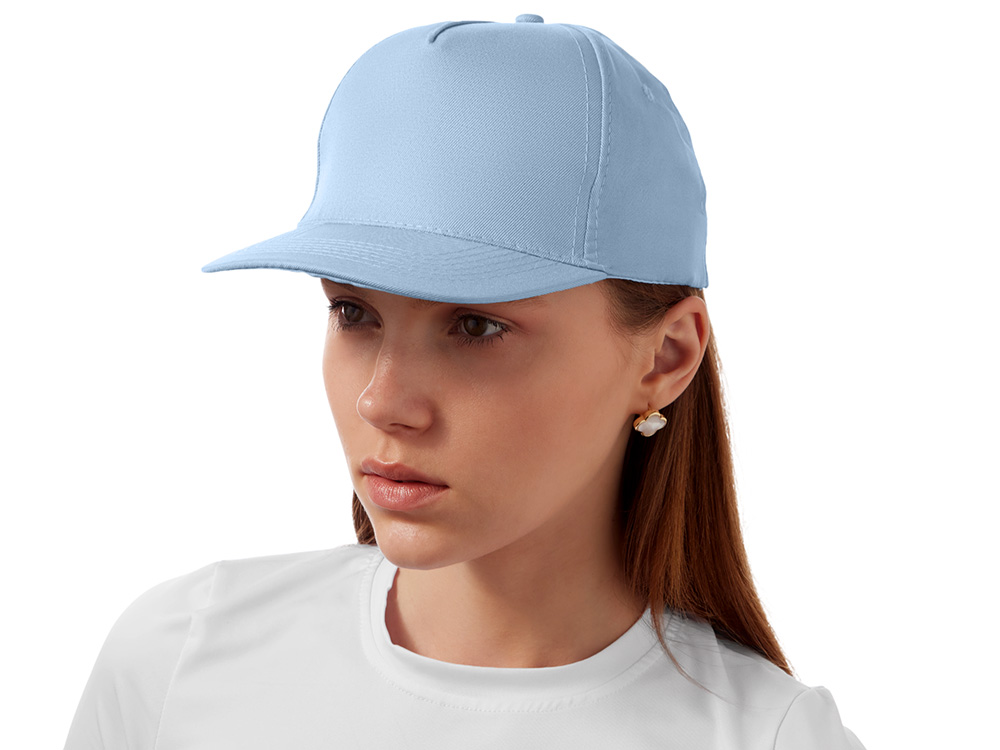 Бейсболка Poly 5-ти панельная 120гр, небесно-голубой-2