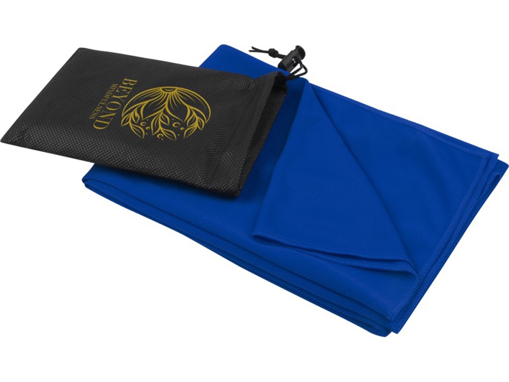 Lucas спортивное полотенце из переработанного полиэстера 50х100 см - Ярко-синий-5