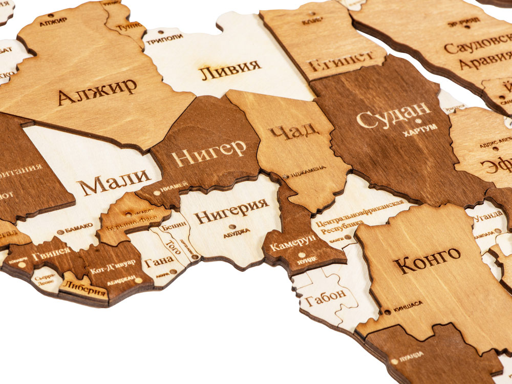 Интерьерная карта мира World-3