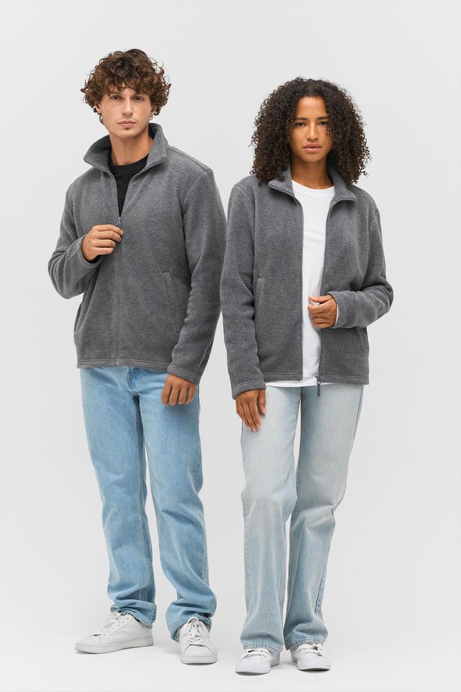 Куртка флисовая унисекс Nitro, серый меланж-6