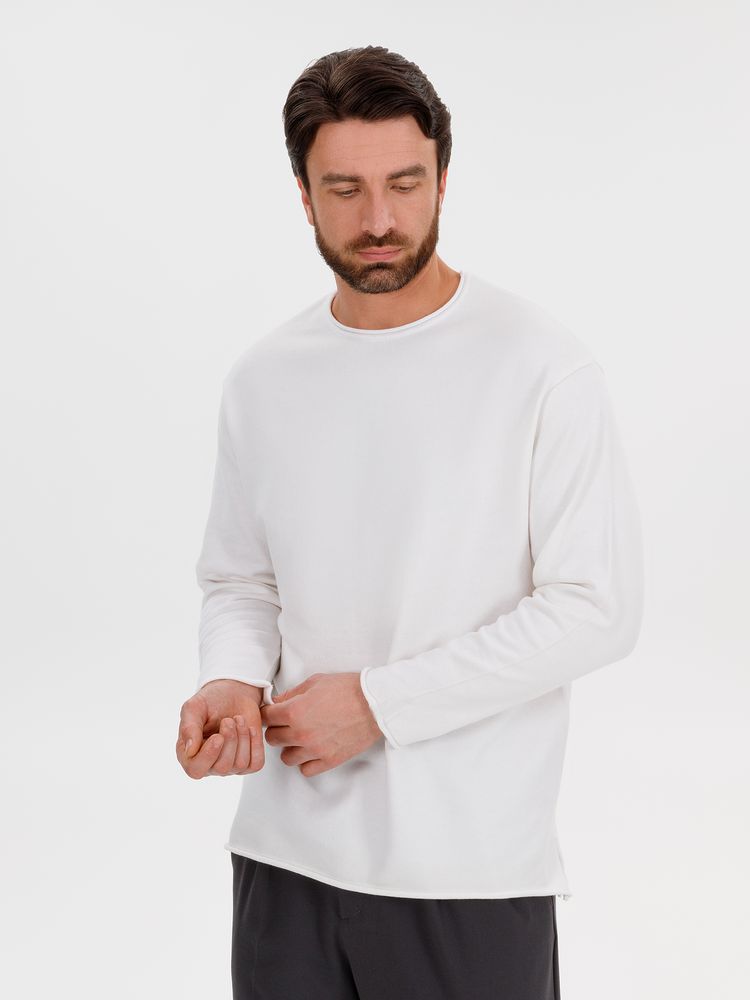 Лонгслив унисекс Siluetti Fuori, молочно-белый-4