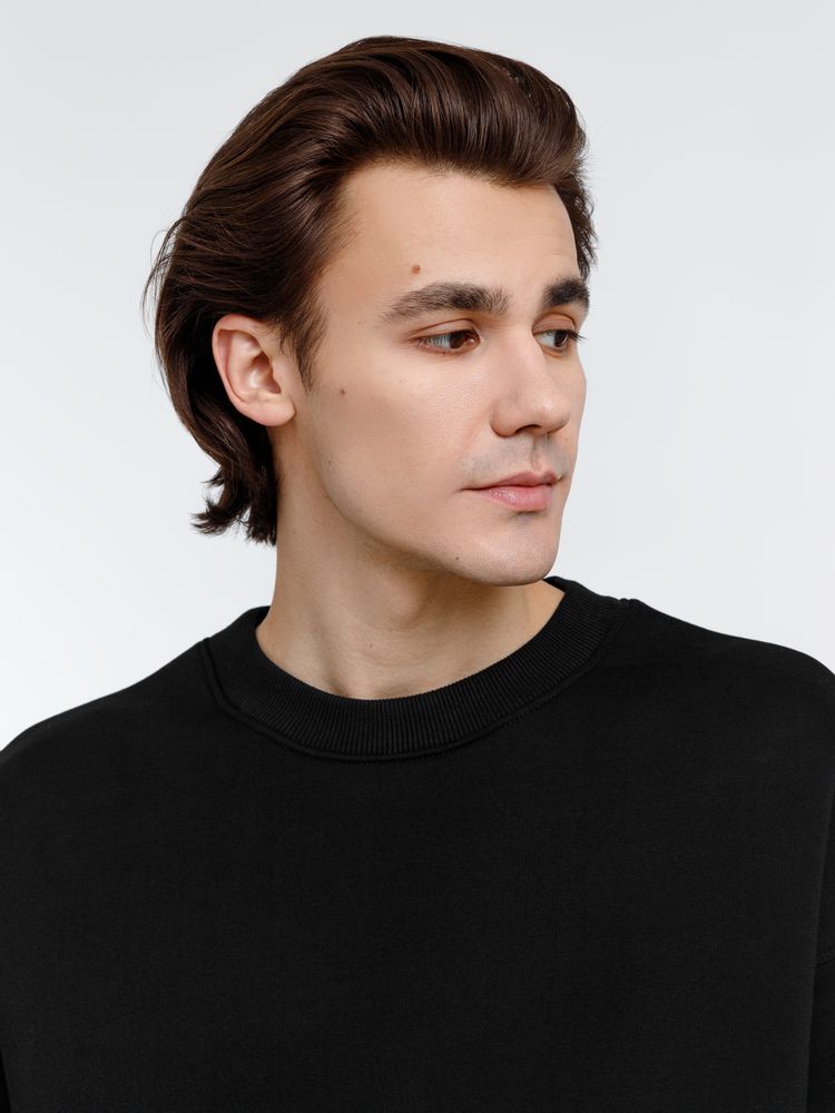 Свитшот оверсайз унисекс True Self, черный-3