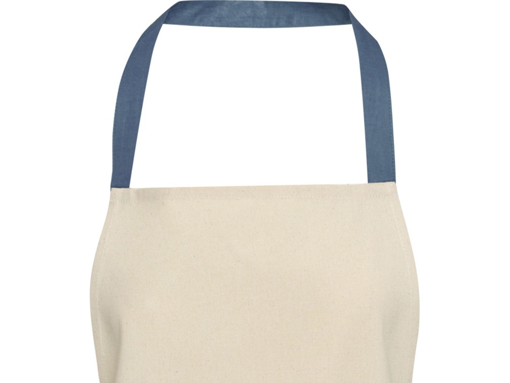 Nia фартук из переработанного хлопка плотностью 200 г/м² - Синий ледяной-3