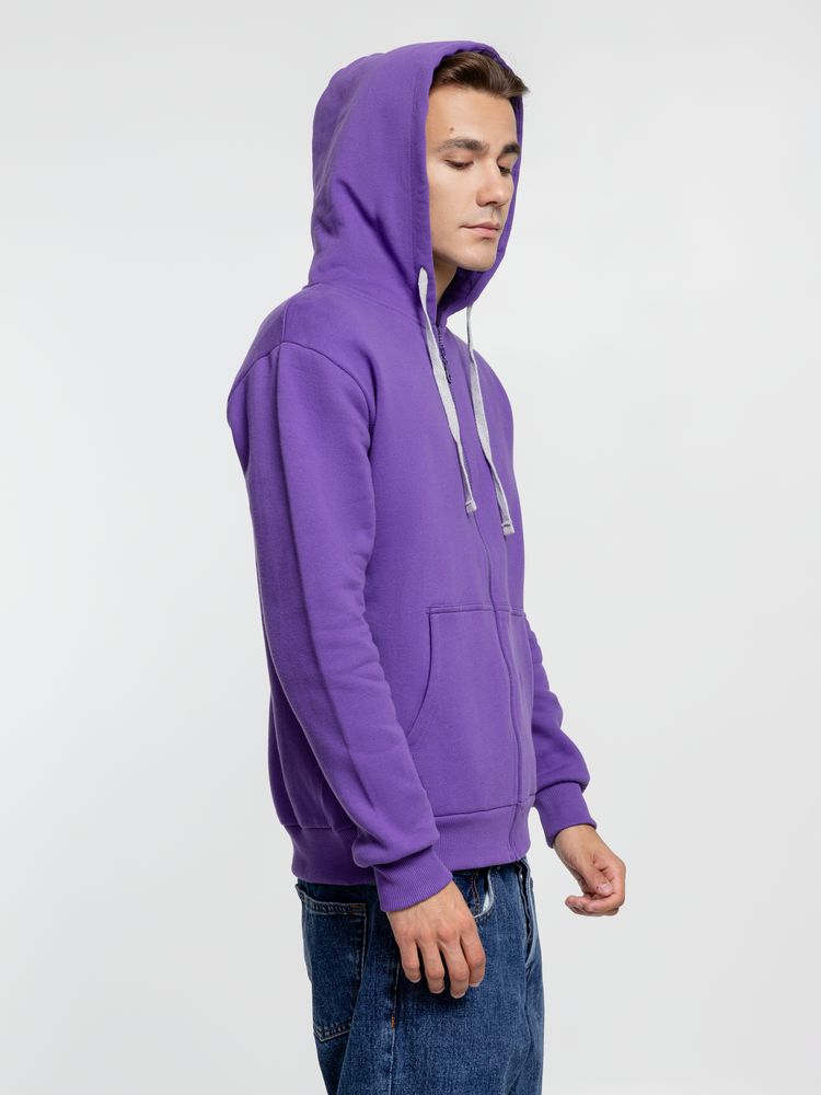 Толстовка на молнии с капюшоном Siverga Heavy, фиолетовая-3