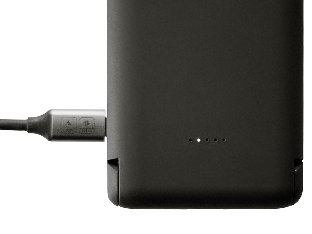 Беспроводной внешний аккумулятор с подсветкой лого и подставкой Magflash, 10000 мАч, 15 Вт, черный-15