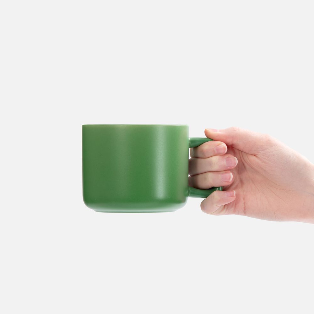 Чашка Jumbo в коробке матовая, зеленая-2