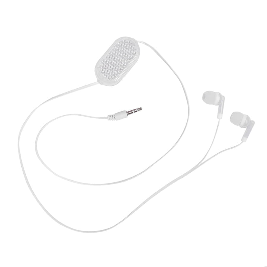 Наушники со светоотражателем и держателем RASUM, белый-3