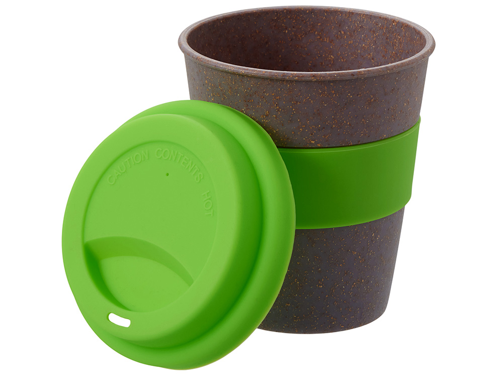 Стакан с силиконовой крышкой Cafe, зеленое яблоко-2