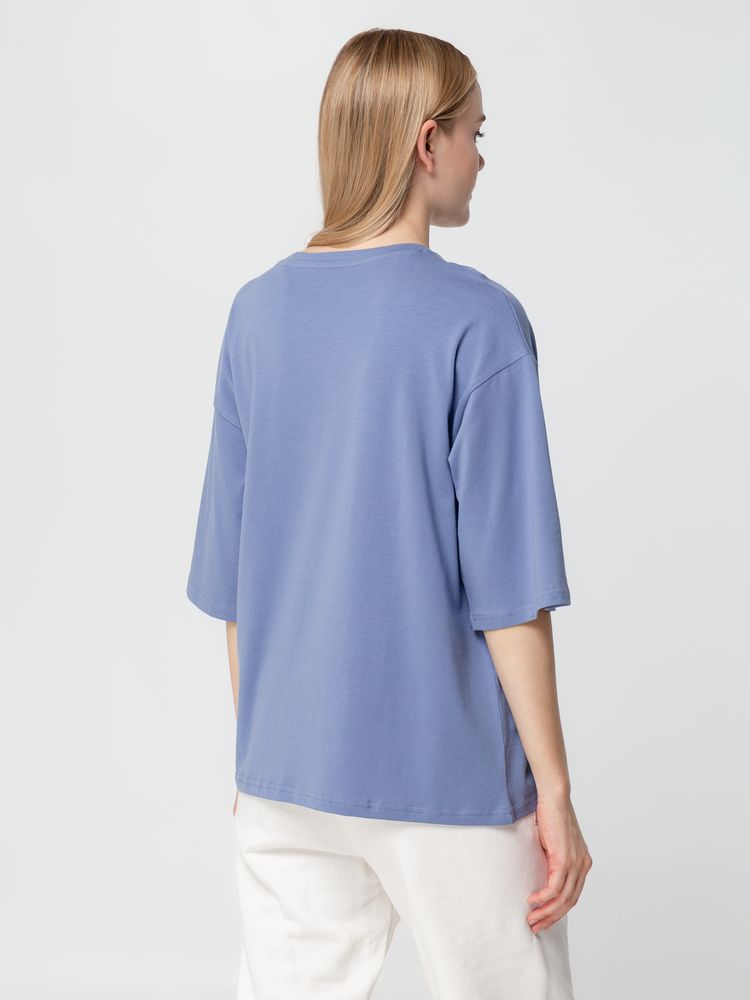 Футболка унисекс оверсайз Street Vibes, синяя (лавандовая)-5