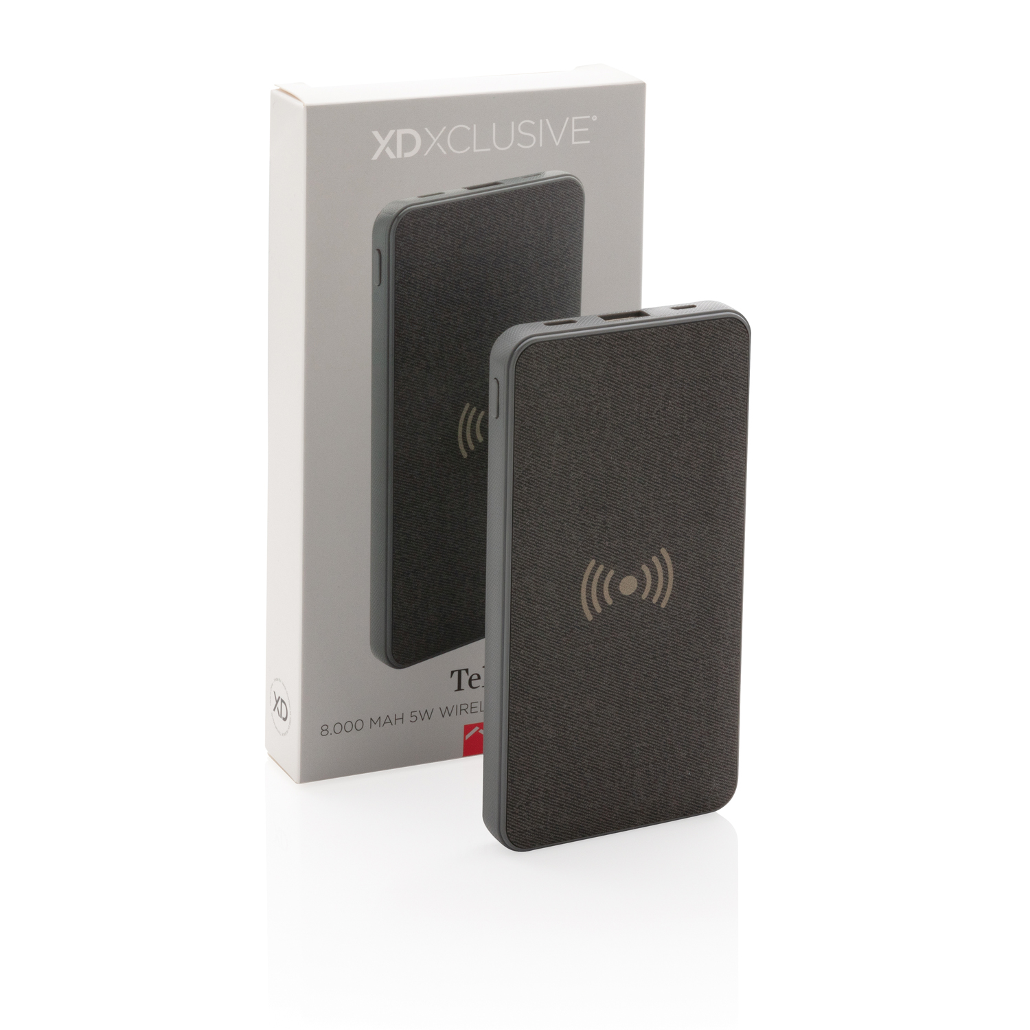 Внешний аккумулятор с беспроводной зарядкой Tela на 8000 мАч, 5W-1