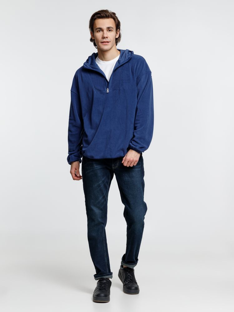 Анорак флисовый унисекс Fliska, темно-синий-5