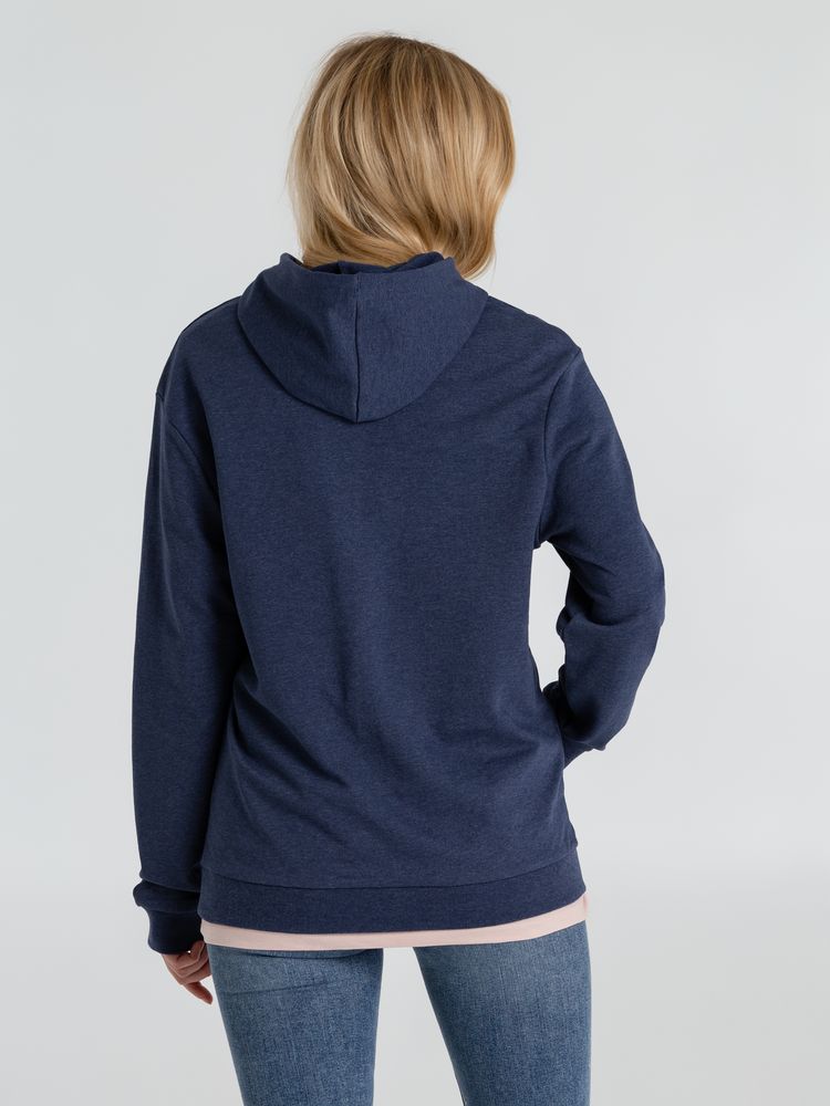 Толстовка с капюшоном унисекс Hoodie, синий меланж-5