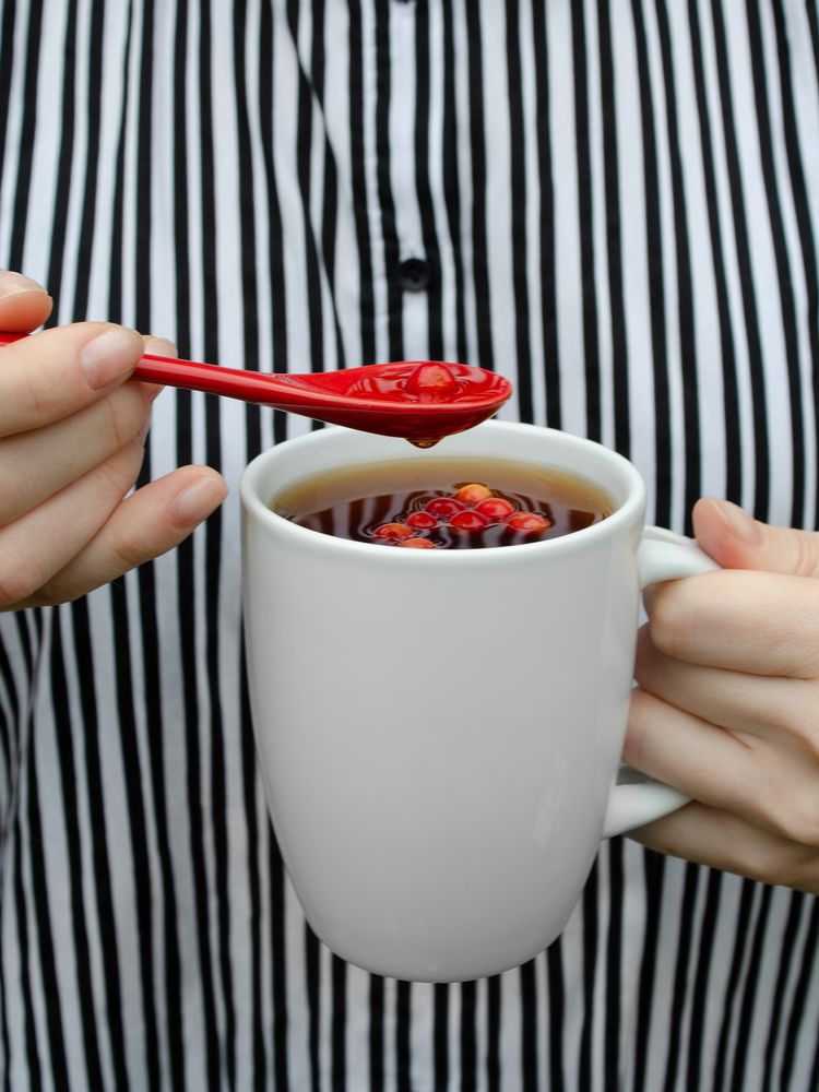 Кружка с ложкой Cheer Up, белая с белой-2